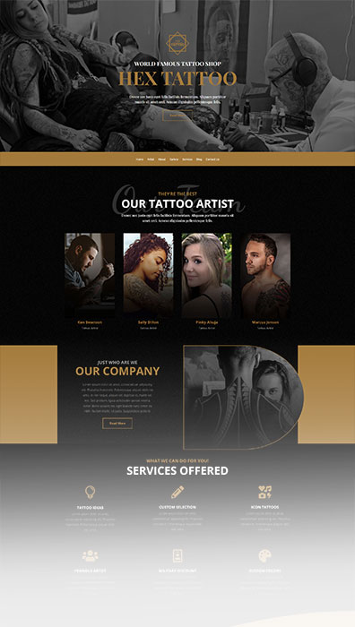 Divi Tattoo Shop