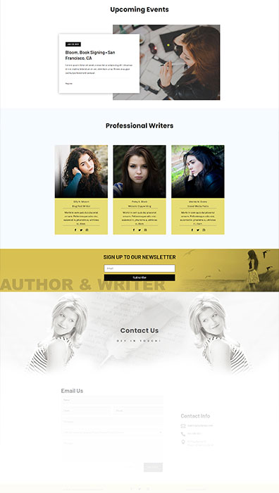 Divi Writer Site