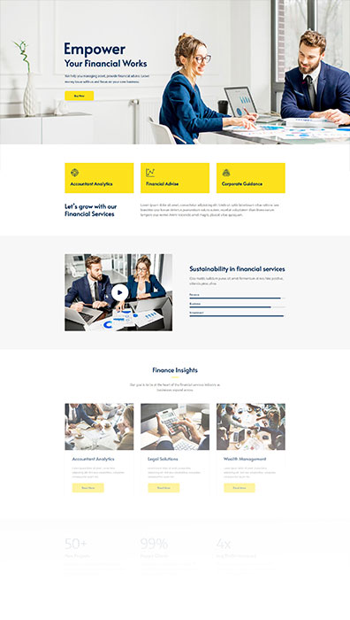 Finance and Account Divi Site