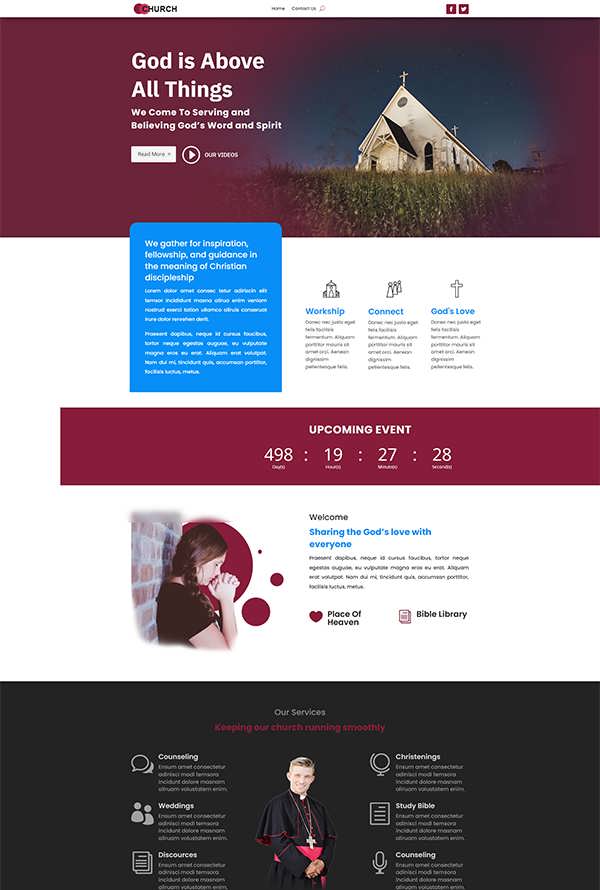 Divi Church Layout snapshot